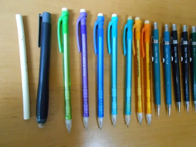 Coleção de lapiseiras Pentel, Paper Mate e Faber Castell