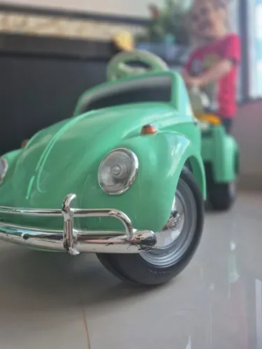 Bubblecar Carrinho Infantil Clássico 2 em 1 Passeio com Empurrador e Pedal - Verde Claro