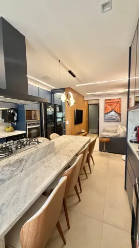 Apartamento setor Marista, 2 suítes + lavabo, mobiliado, 68 m², Goiania GO