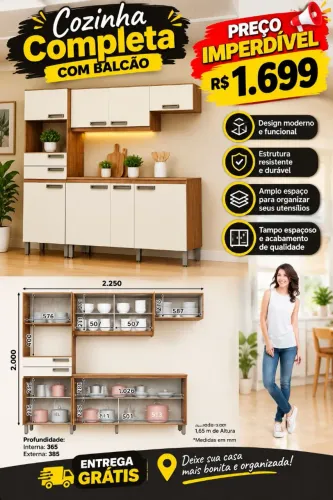 Uma cozinha completa e moderna