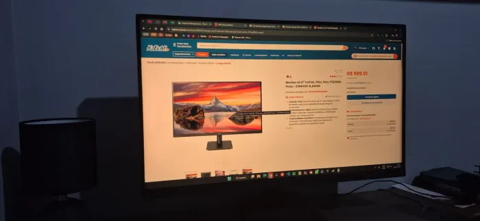 Monitor LG 27" Full HD, 75Hz, 5ms, PS/HDMI, Preto - 27MP400-B.AWZM