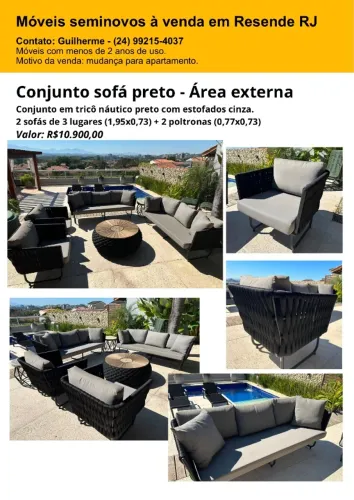 Conjunto sofá de área externa