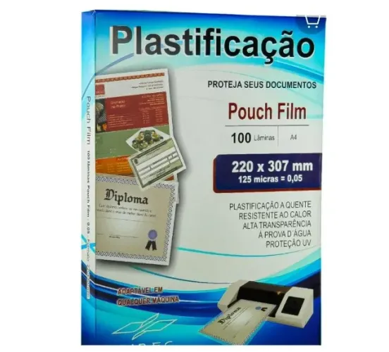 Polaseal A4 0,05mm - 100 Folhas Para Plastificação