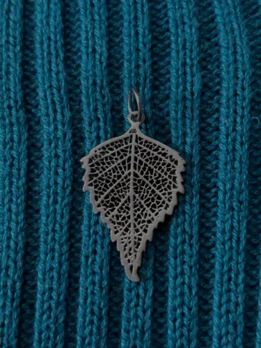 Pingente de Prata 925 Folha 