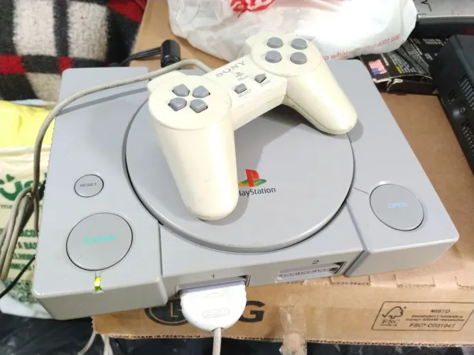Console PlayStation 1 clássico desb 1 controle memory