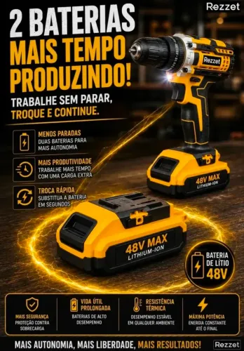 Parafusadeira e furadeira LACRADO NA CAIXA COMPLETO