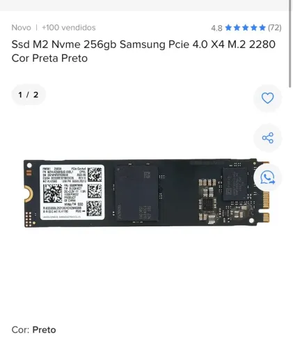 Nvme 256gb Samsung