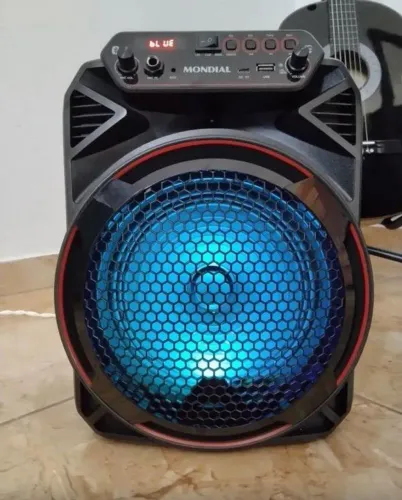 Caixa de Som Mondial CM-150 150W RMS Bluetooth Bateria LED Nova