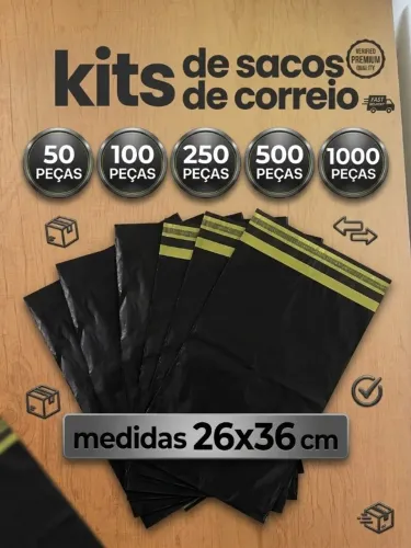 Envelope de segurança 26x36 kit 1.000 peças Cinza , Sedex , Ecommerce temos kit menores