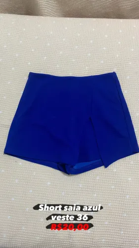 Short saia azul / tamanho 36