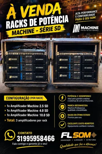 vendo 2 rack machine sd contendo 3 potência cada