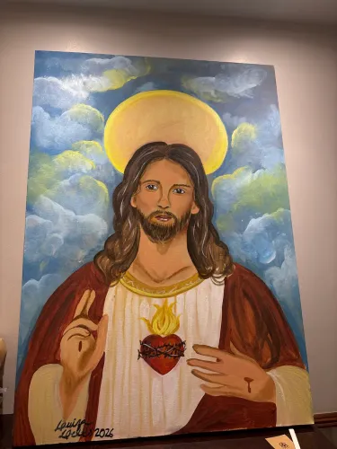 QUADRO JESUS FEITO A MÃO