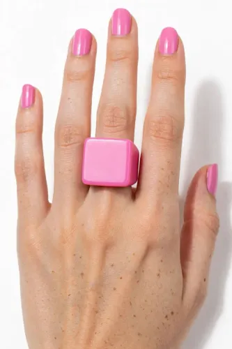 Anel Rosa Chiclete Zara Novo tamanho 18