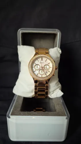Relógio DKNY Feminino Dourado com Cristais