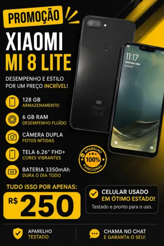 XIAOMI MI 8 LITE 128 GB 6GB RAM  UP