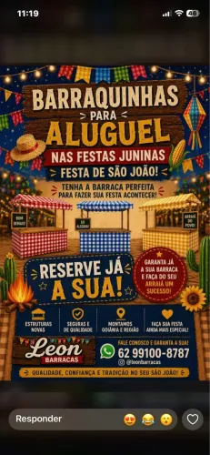 Alugamos barraca de feira