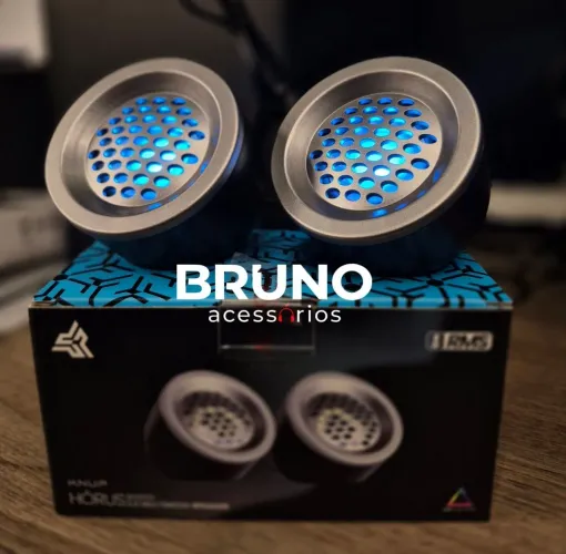 Caixa de som gamer compacta RGB - audio Hi-Fi para PC e Notebook 