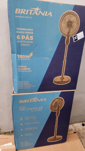 (LACRADO) Ventilador de Coluna Britânia 6 Pás de 40cm 160w Bvc41a Preto