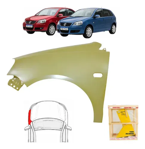 Paralama Vw Polo 2007 2008 2009 A 2014 Pisca Le