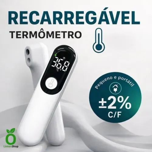 Termômetro Digital Recarregável Sem Contato