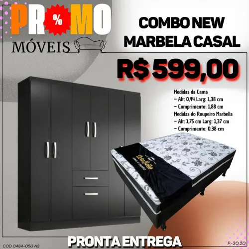 Transforme seu quarto com este elegante guarda-roupas + cama box!