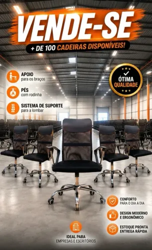 OPORTUNIDADE. Cadeira para escritório office Venda somente acima de 5 unidades