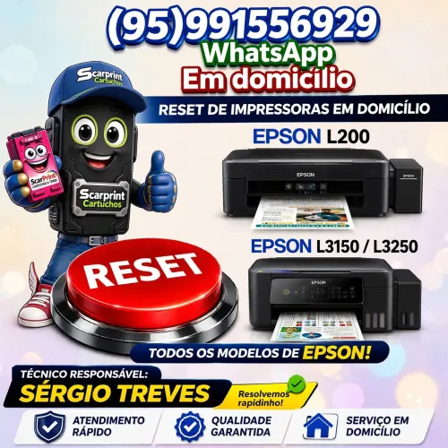 Reset das almofadas e Reset de impressoras em domicílio