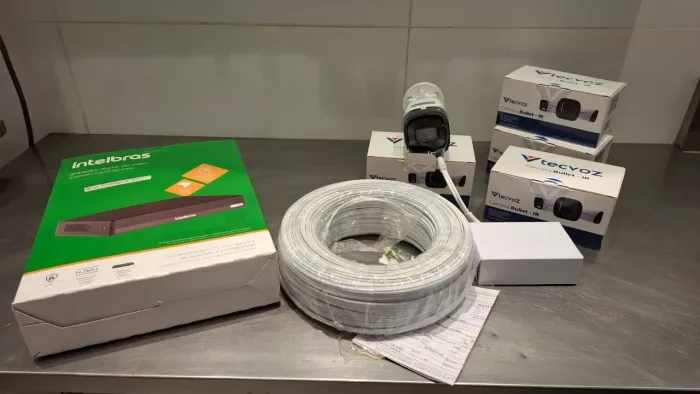 Kit 4 câmeras de segurança 1080p Full Hd VR INTELBRAS 4ch com Hd 160Gb