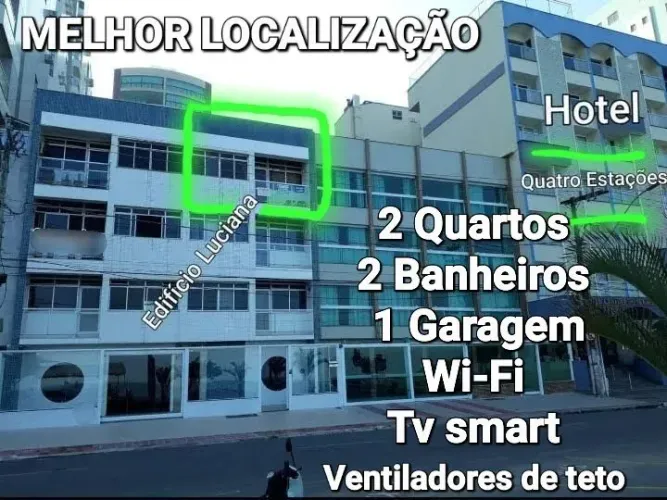 Apartamento Beira-mar temporada praia do morro Guarapari ES vista maravilhosa 