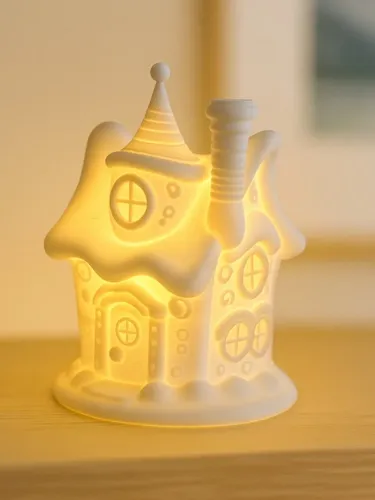 Casinha conto de fadas De Natal 3D