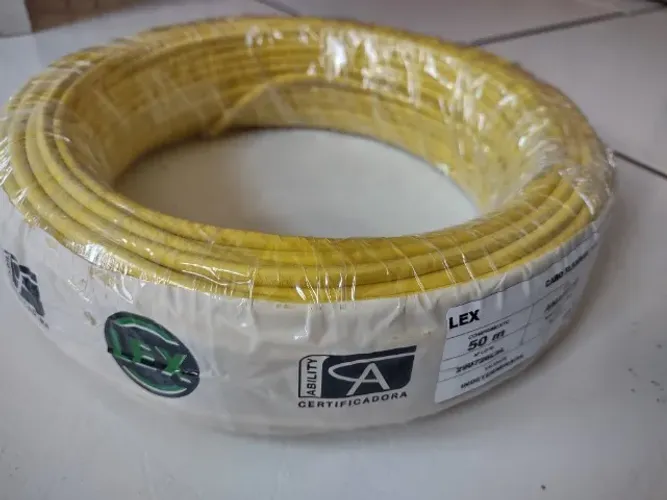 Fio Elétrico Cabo Flexível 4mm - Rolo com 50 Metros