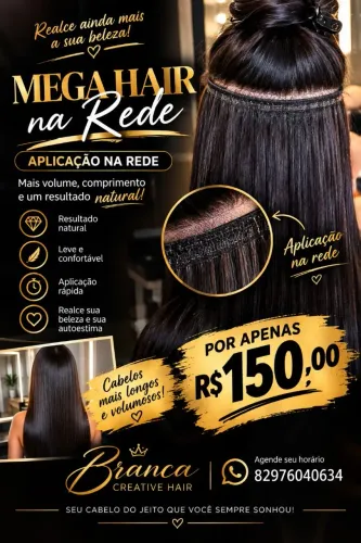 Aplicação de Mega Hair