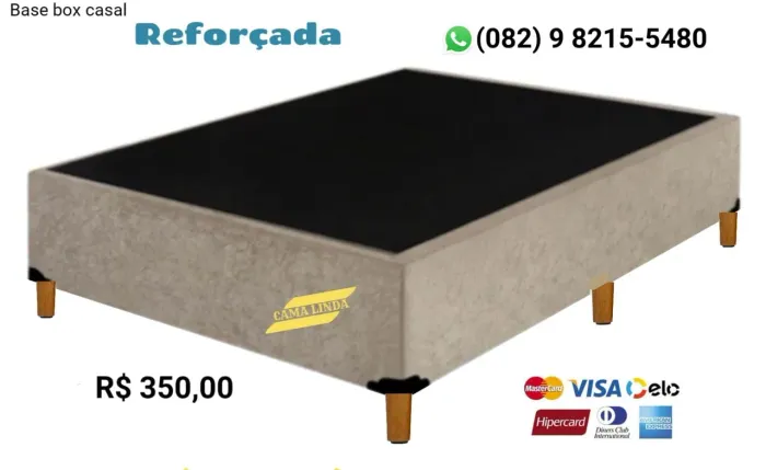 BASE BOX SOLTEIRO CASAL QUEEN E KING SUPER REFORÇADA 