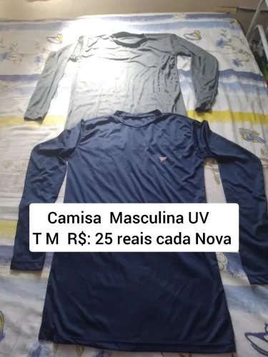 Camisa UV. Nova R$: 55 reais. As duas 