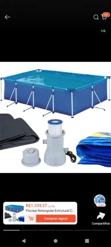 Vendo piscina 7 mil litros usada mais em perfeito estado de uso 