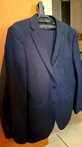 Kit Elegância: 2 Ternos (Preto e Azul) + Sapato Social Marrom - Imperdível!