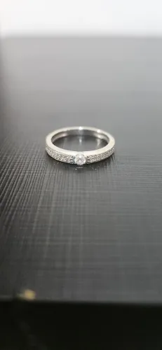 anel solitário vivara ouro branco e diamantes linha promisse 17
