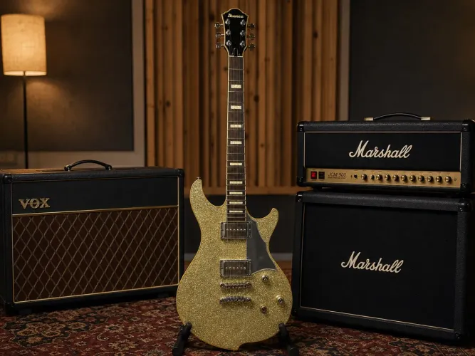 Guitarra Ibanez DN 600 sparkle gold