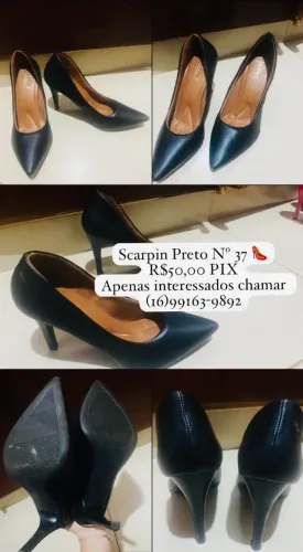 Scarpin Preto Nº 37