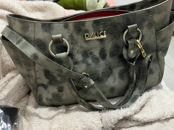 Bolsa de couro verde