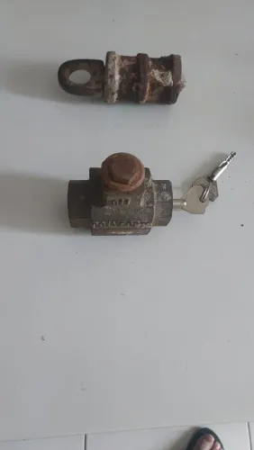 Cadeado para porta de aço; polifort em ferro fundido
