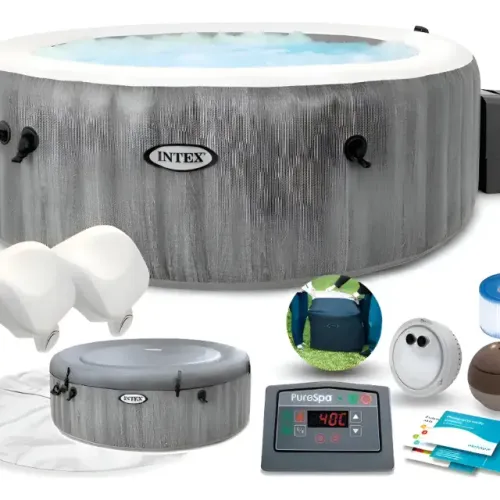 Banheira Spa Inflável Ofurô Intex Greywood 4 Lugares 795l 127v