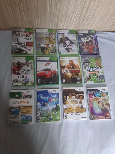 Lote de jogos Xbox360 e Nintendo wii original
