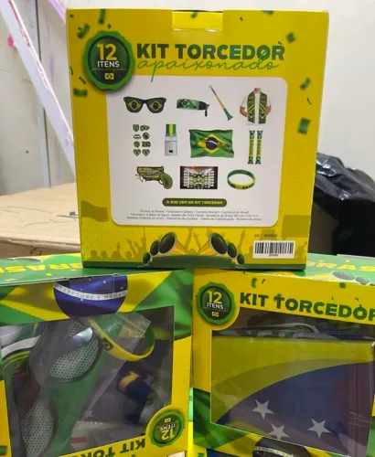 Kit Torcedor  12 peças Brasil copa do mundo Atacado e varejo
