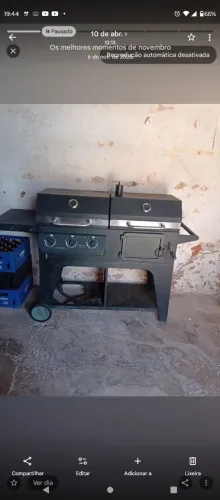 Churrasqueira gás e carvão