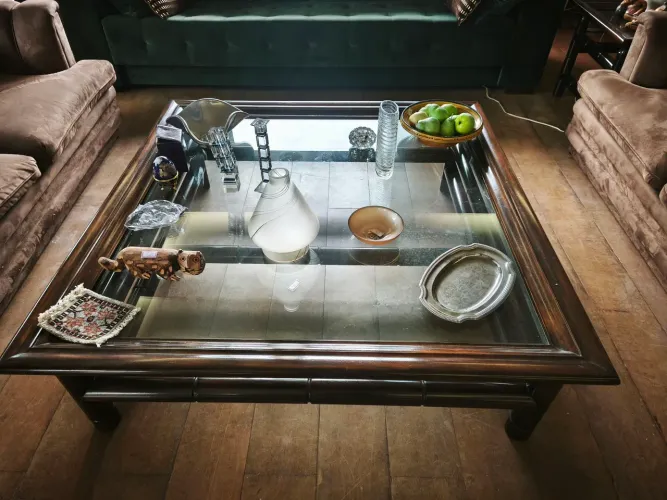 Conjunto mesa de centro e 2 de canto