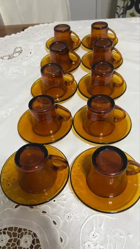 Xícaras de Café Duralex com Pires - 4 Peças