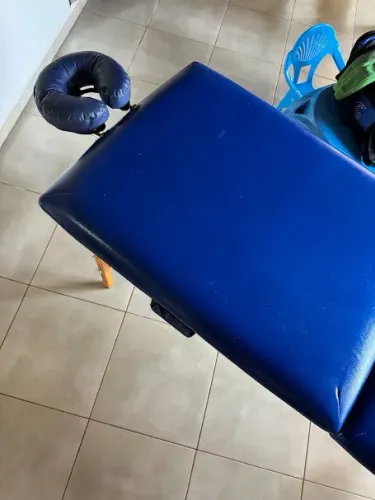 Maca de Massagem Portátil Beltex Azul-marinho Madeira Ajustável