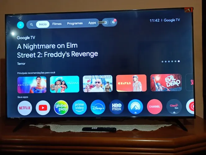 TV Smart 55" Google TV Sistema inteligente de voz 