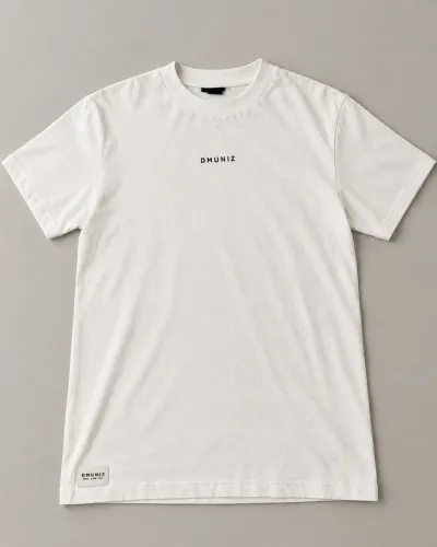 Camiseta Masculina Branca DMUNIZ Minimalista Linha Premium